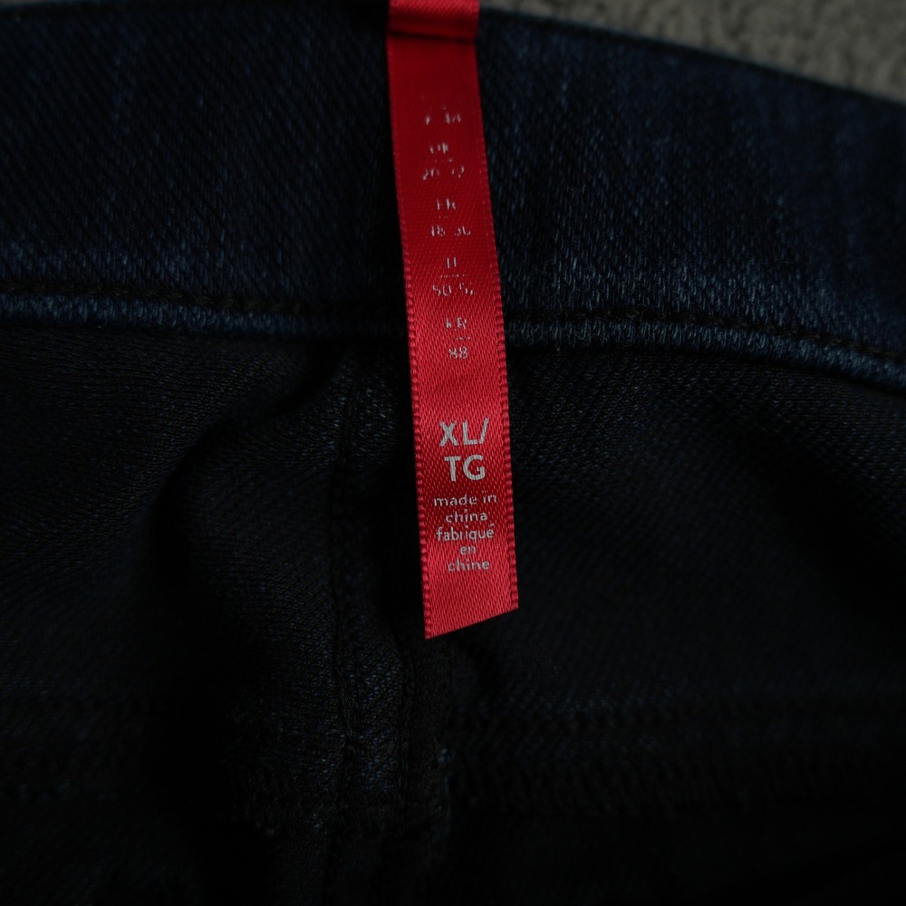Spanx Jean-ish Ankle Leggings Women XL Dark Blue Denim Jeggings Stretch - Picture 6 of 11